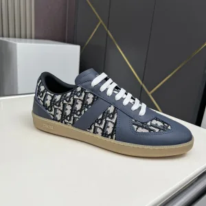 Reps Dior Sneakers Blue Silk Top-Grain Cowhide Pu Outsole Tpu Autumn