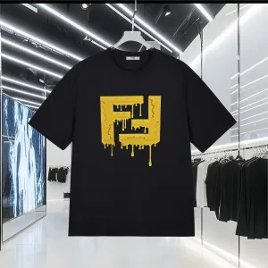 Designer Luxury Fendi Short-Sleeved T-Shirt Ash