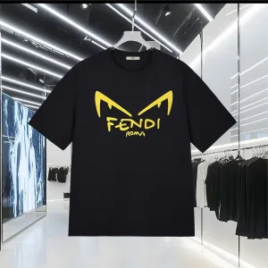 Designer Fendi Short-Sleeved T-Shirt Ash
