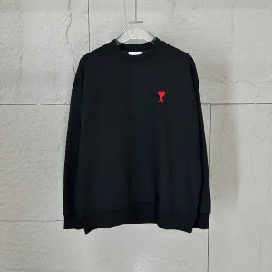 High Quality Reps Ami Long-Sleeved T-Shirt Red Autumn Winter Early