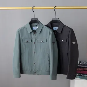 Super Clone AAA Prada Jacket Green Autumn