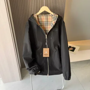 Luxury AAA Burberry Coat Ash Polyester Jacquard Clean Lines Daily Commute