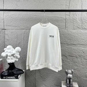 High Quality Designer Dior Long-Sleeved Black Simple And Elegant Autumn Winter Early Embroidery