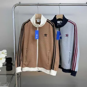 Reps Super Clone Adidas Outerwear Red Jacquard Autumn Winter Early