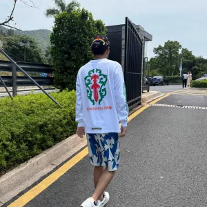 Super Clone Luxury Chrome Hearts Long Sleeves White Cotton Pure