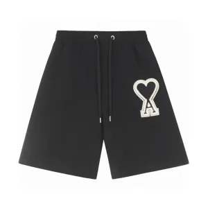 Reps Designer Ami Shorts Red Cotton Pure Embroidery
