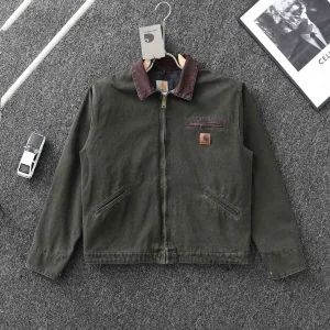 Super Clone Carhartt Coat Green Cotton Polyester