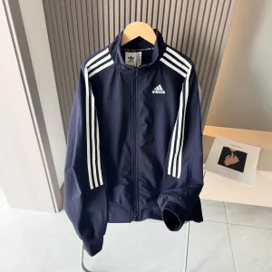 Designer Luxury Adidas Coat Red Jacquard Autumn Early