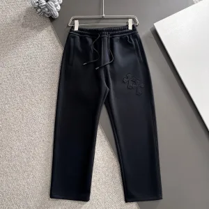 Designer High Quality Chrome Hearts Pants Black Autumn Embroidery