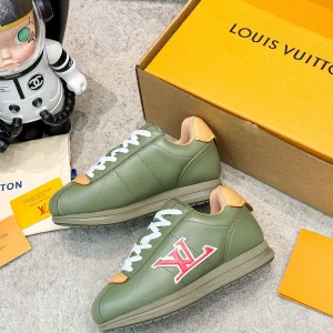 Super Clone Luxury Louis Vuitton Sneakers Top-Grain Cowhide Suede Mesh Running Breathable
