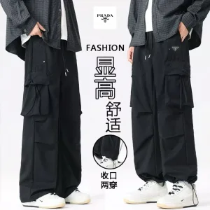 Designer Prada Work Pants Ash Cotton Retro Wash