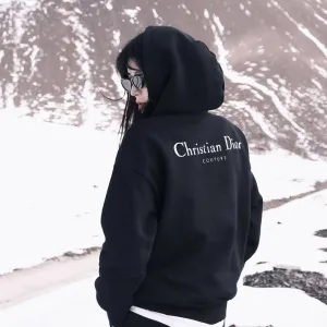 Luxury Reps Dior Hoodie Red Double-Sided Fabric Relaxed Fit