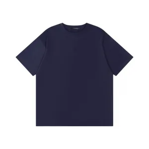 Super Clone AAA Louis Vuitton Short-Sleeved T-Shirt Lime Cotton Pure Ribbed Fabric Neckline Stitching Embroidery