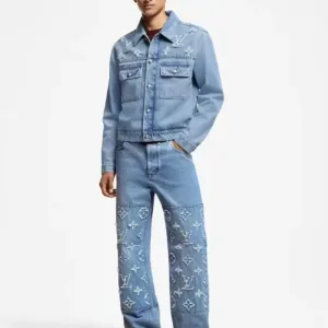 High Quality Luxury Louis Vuitton Jeans Red Eva Autumn