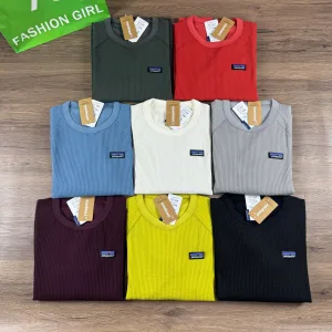 Super Clone Luxury Patagonia Long-Sleeved T-Shirt Red Outdoor Functional Fabric Quick-Drying Running Exquisite Workmanship Spring Autumn Lightweight And Breathable