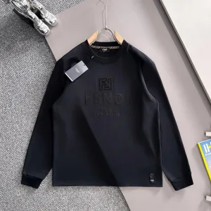 Aaa 1:1 Fendi Cotton Long-Sleeved T-Shirt For Autumn