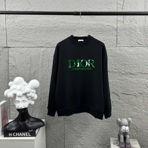 Luxury Dior Long-Sleeved Black Simple And Elegant Autumn Winter Early