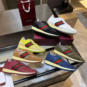 Designer Luxury Gucci Sneakers Top-Grain Cowhide