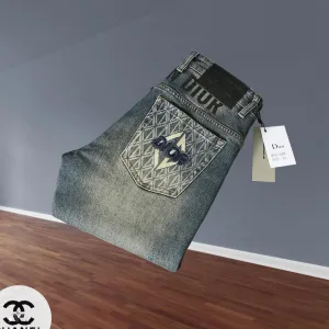 Super Clone Designer Dior Jeans Red Cotton Denim Autumn Winter