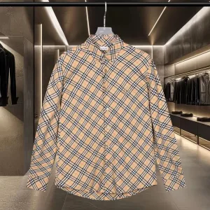 Designer Aaa Burberry Cotton Long-Sleeved Shirt
