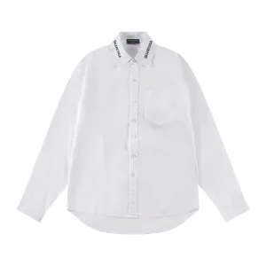 Luxury Reps Balenciaga Shirt Red Cotton Plain Weave Embroidery