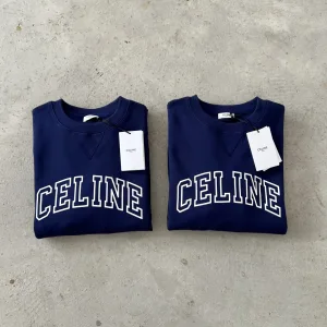 High Quality Luxury Celine Sweatshirt Red Cotton Autumn Winter