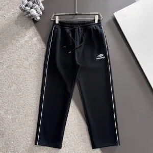 Luxury Balenciaga Pants Black Autumn Embroidery