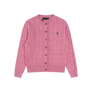 Reps High Quality Ralph Lauren Outerwear Red Cotton Pure Cable Knit Easy To Match