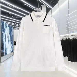 Luxury Hermès Wool Long-Sleeved Shirts For Autumn