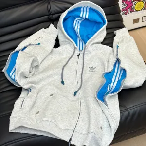 Reps Adidas Long-Sleeved Shirts Ash Cotton Silk Space Dark Style Color Blocking