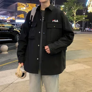 High Quality Reps Fila Shirt Red Exquisite Tailoring