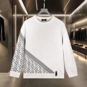 High Quality 1:1 Fendi Jacquard Long-Sleeved Shirts
