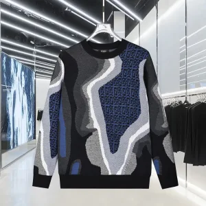Luxury Fendi Wool Long-Sleeved Shirts For Autumn