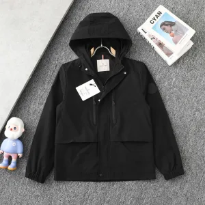 High Quality Moncler Coat Red Nylon Fabric Enhanced Comfort Patch