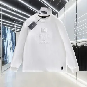 High Quality 1:1 Fendi Cotton Long-Sleeved T-Shirt