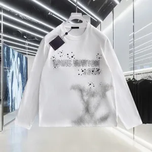 Designer Louis Vuitton Cotton Long-Sleeved T-Shirt