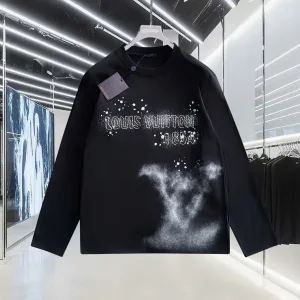 High Quality AAA Louis Vuitton Long-Sleeved T-Shirt Red Cotton Pure