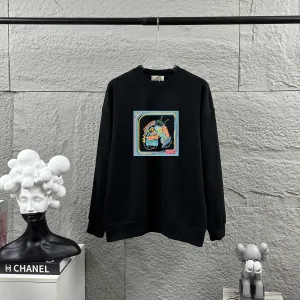 Luxury AAA Hermes Long-Sleeved Black Autumn Winter Early