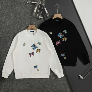 High Quality Reps Louis Vuitton Long-Sleeved Black Eva Cotton Pure Twill Autumn Winter Embroidery