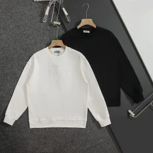 Designer Luxury Prada Sweatshirt Black Eva Exquisite Workmanship