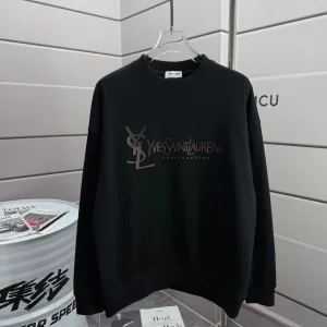 High Quality Saint Laurent Silicone Long-Sleeved Sweatshirt For Autumn