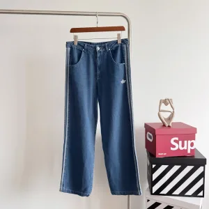 Designer Luxury Adidas Jeans Red Denim