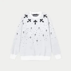 Luxury Chrome Hearts Wool Sweater For Autumn