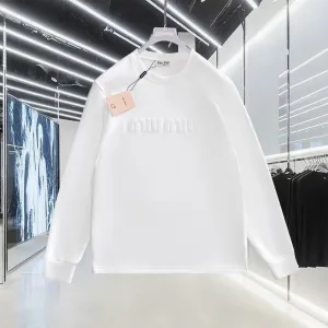 Luxury Miu Miu Cotton Long-Sleeved T-Shirt For Autumn