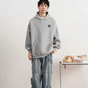 Luxury Reps Adidas Hoodie Red Cotton Autumn