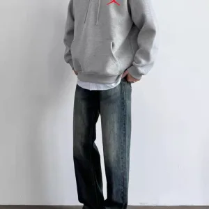 AAA High Quality Jordan Hoodie Black Cotton Autumn Embroidery