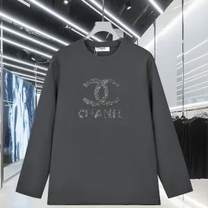 Luxury Chanel Cotton Long-Sleeved T-Shirt For Fall