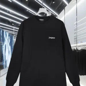 High Quality Luxury Saint Laurent Cotton Long-Sleeved T-Shirt For Fall