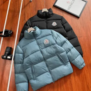 Super Clone Reps Moncler Outerwear Red Duck Down Nylon Fabric Patch Zippered Pocket