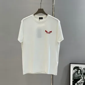 High Quality Luxury Fendi Cotton Short Sleeves